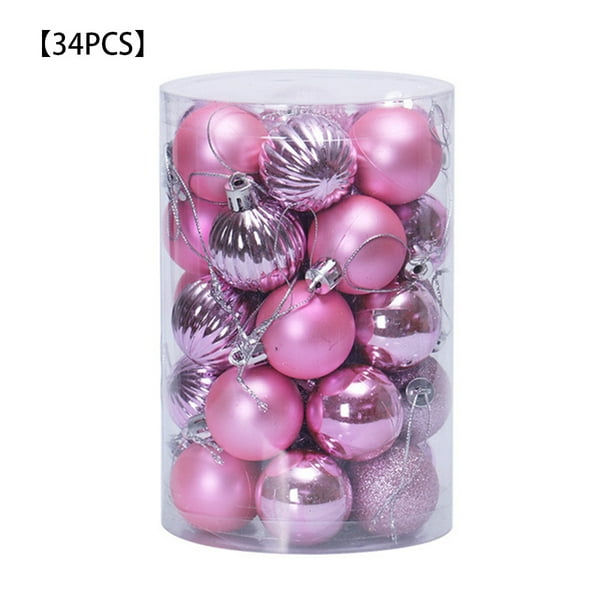 34pcs Christmas Balls Shopping Mall Ceiling Window Hanging Ball Ornament